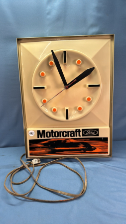 Motocraft Plastic Front Metal Frame Clock