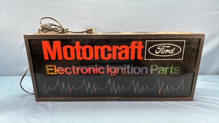 Motorcraft Electronic Ignition Part Lighted Sign