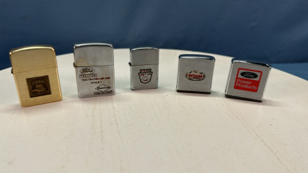 (5) Ford & Rotunda Cigarette Lighters