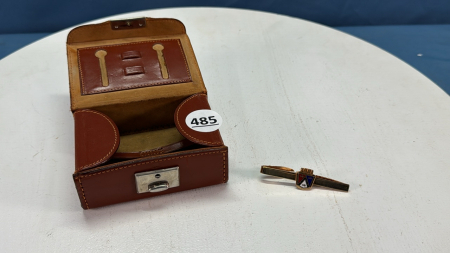 Ford Tie Clip In a Leather Case