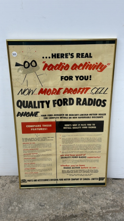 Ford Quality Radio Framed Poster