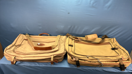 (2) Ford Eddie Bauer Canvas Suitcases