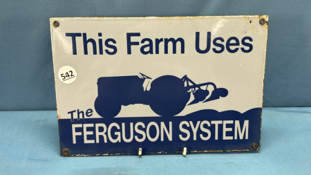 Enameled Ferguson System Sign