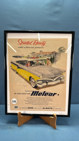 1956 Meteor Framed Advertising Page