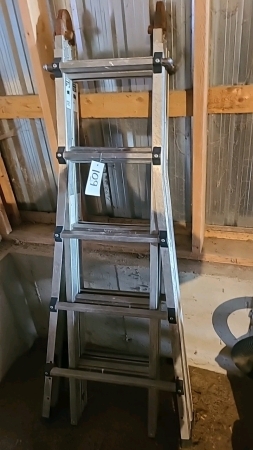 Combination aluminum stepladder