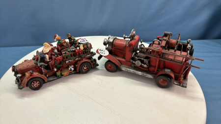 (2) Decorative Fire Trucks