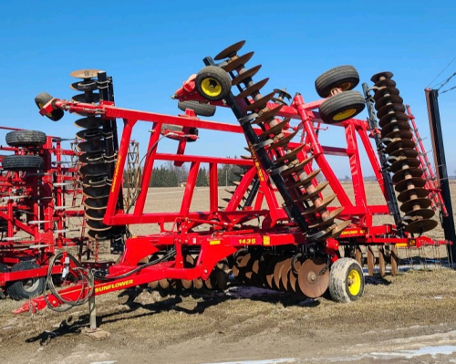 Sunflower 1435 36ft Rockflex Disk with Tine Harrows