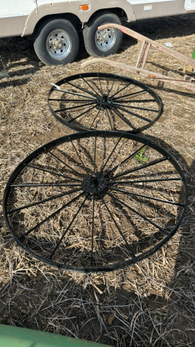 Pair of 50in Painted Steel Wheels