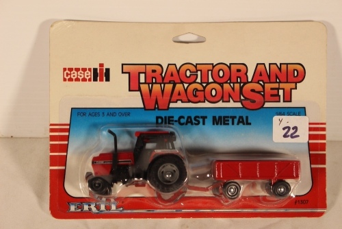 CIH Tractor and Wagon Set, 1/64