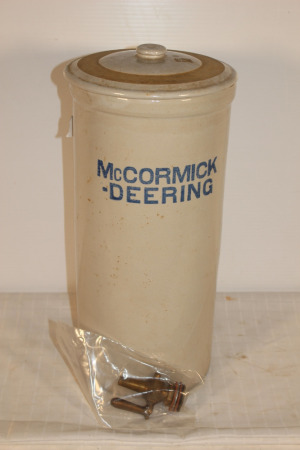 McCormick-Deering Pottery Milker Unit, 16" Tall