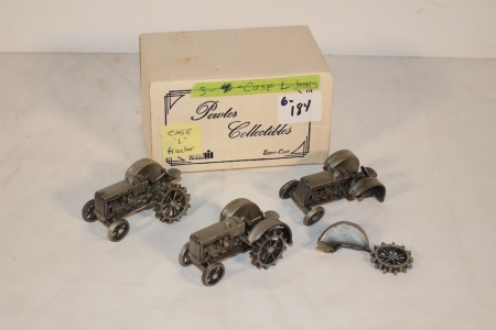 3 Case "L" Pewter Tractors