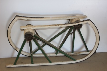 Pair of Vintage Wooden Sleigh Runners, 46" Long