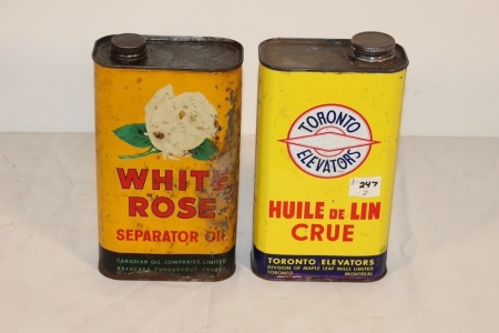 White Rose and Toronto 1 Quart Oil Tins