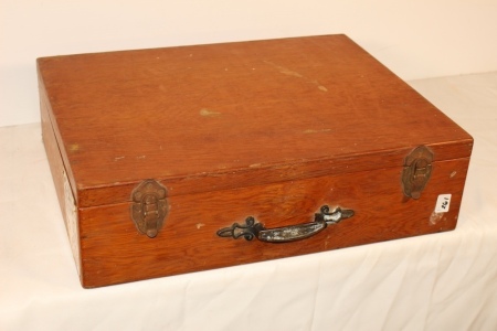 Wooden Storage Box, 15 X 19 X 5" Tall