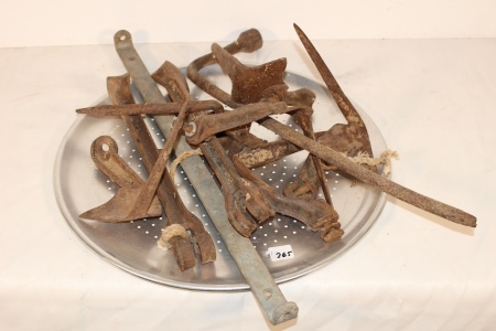 Assorted Cast Iron Parts and Tools