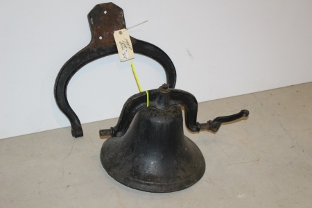 Cast Iron School Bell With Harp, 14" Diameter