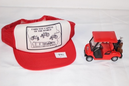 Golf Cart and National Farm Toy Show Hat