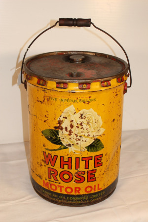 White Rose Oil Pail, 5 Gallon