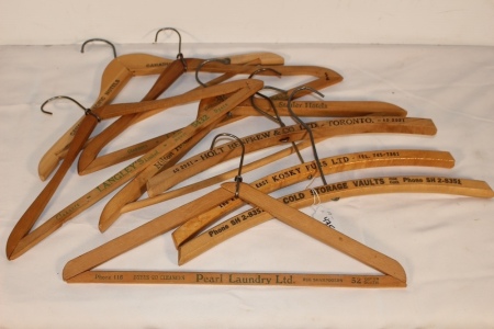 Assorted Wooden Clothes Hangers