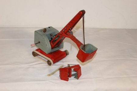 Early Tin Excavator Made in Germany, 13" Long