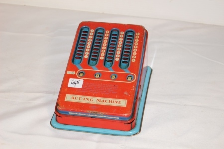 Child's Tin Adding Machine, 8" Long