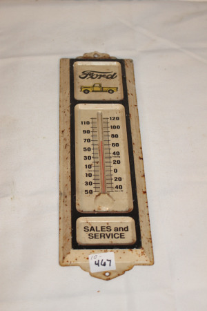 Ford Tin Thermometer, 12"