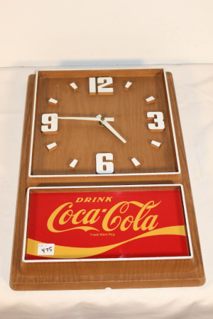 Coca Cola Battery Clock, 12 X 18" Plastic, Working