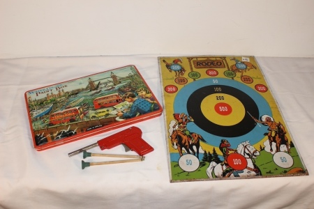 Vintage Rodeo Game and Water Colour Paint Box