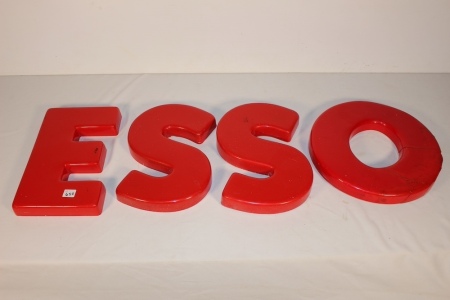 Plastic Esso Letters, 12" Tall