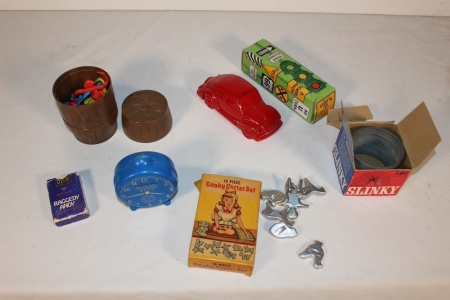 Barrel of Monkey's, Slinky, Plastic Bank and More