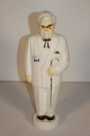 KFC Colonel Sanders Plastic Coin Bank, 12" Tall