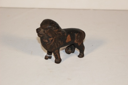 Cast Iron Lion Coin Bank 4" Tall