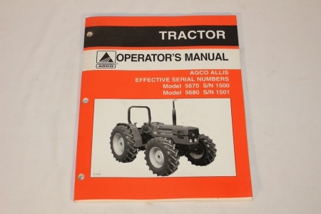 Agco Allis 5670/5680 Operator's Manual