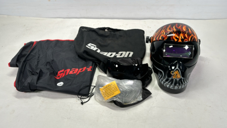 Snap-On Welding Helmet & Snap-On Seat Cover