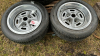 Pair of Uniroyal P195/60R14 on 5 Bolt Rims