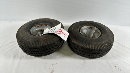 Pair of 4.10/3.50-4 Tires on Rims