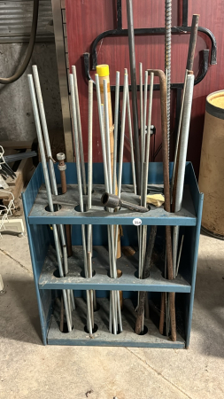 Assortment of Threaded Rod with Metal Rack