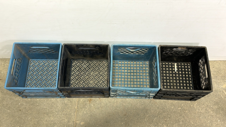 (4) Plastic Milk Crates