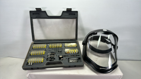 Clear Face Shield & 40 Piece Bit Set with Case