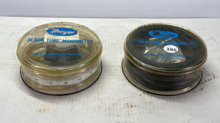 Pair of Dwyer Slack Tube Manometer