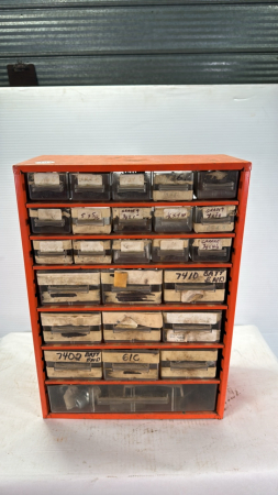 25 Drawer Parts Caddy with Contents