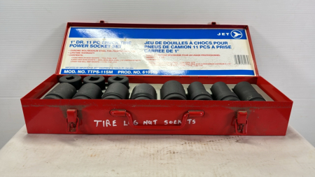 Jet 1" Drive 11 Piece Truck Tire Power Socket Set