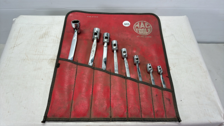 Mac 8 Piece Flex Socket Head, open end wrench set
