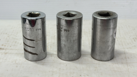 (3) 3/4" Drive Gray Deep Sockets