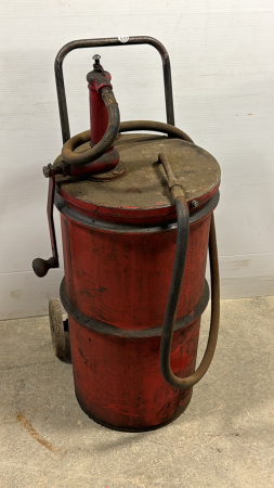 Oil Drum with Hand Pump & Cart