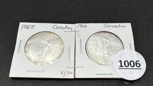 1965 & 1966 Canadian $1 Coin