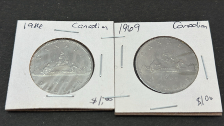 1969 & 1986 Canadian $1 Coin