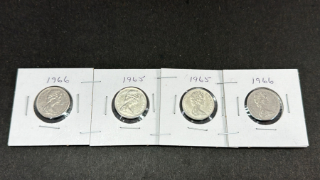 (4) Canadian Nickels