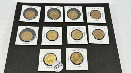 (10) Canadian $1 Coins