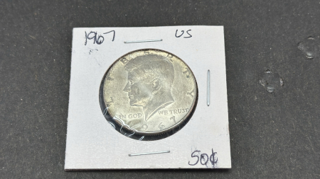 1967 US Half Dollar Coin